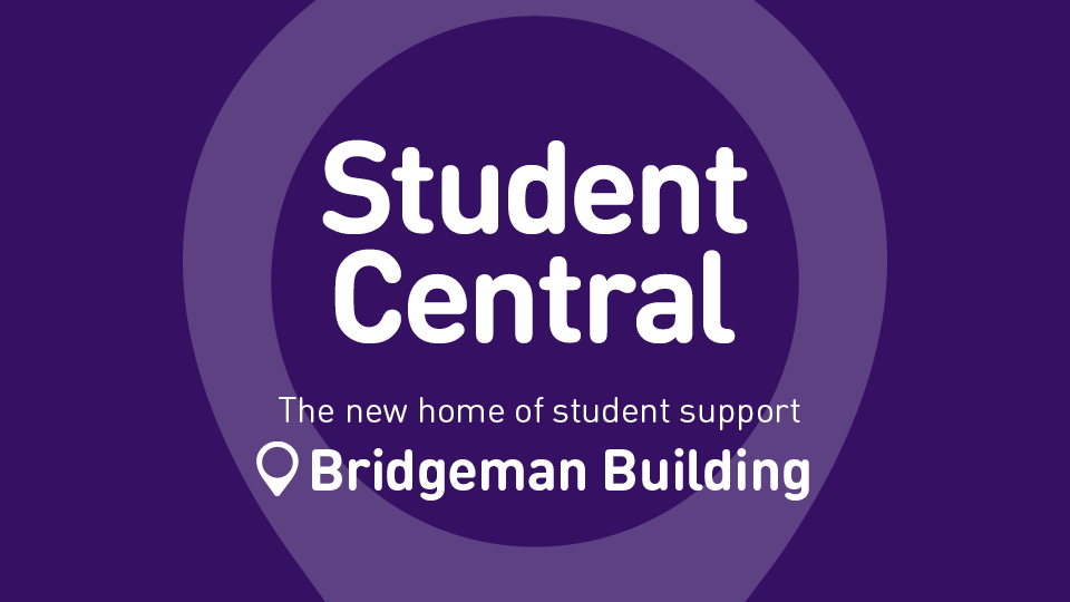 Student Central branding in purple